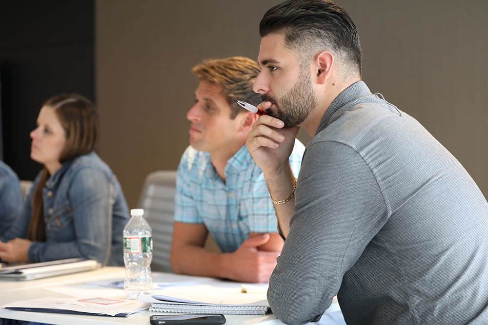 Students at an employee training and professional development workshop